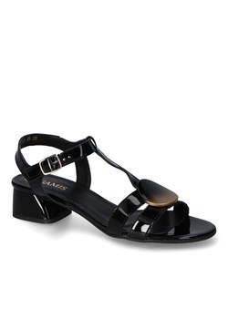 Sandały Gamis 7133 Czarne lakier ze sklepu Arturo-obuwie w kategorii Sandały damskie - zdjęcie 161045028