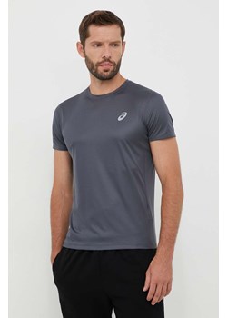 Asics t-shirt do biegania Core kolor szary gładki ze sklepu ANSWEAR.com w kategorii T-shirty męskie - zdjęcie 161047127