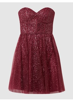 Sukienka koktajlowa z odkrytymi ramionami i błyszczącym efektem ze sklepu Peek&Cloppenburg  w kategorii Sukienki - zdjęcie 161048886