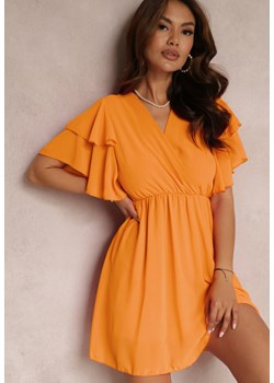 Pomarańczowa Sukienka Nemele ze sklepu Renee odzież w kategorii Sukienki - zdjęcie 161052738