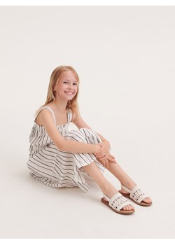Reserved - Plecione sandały - złamana biel ze sklepu Reserved w kategorii Sandały dziecięce - zdjęcie 161078437