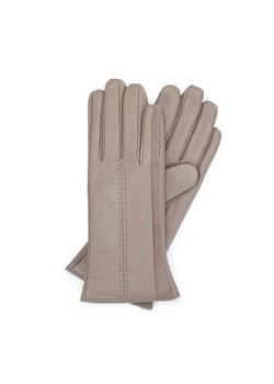 Damskie rękawiczki skórzane z zamszowymi wstawkami beżowe ze sklepu WITTCHEN w kategorii Rękawiczki damskie - zdjęcie 161087495