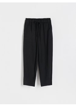 Reserved - Spodnie z lyocellem - czarny ze sklepu Reserved w kategorii Spodnie damskie - zdjęcie 161089068