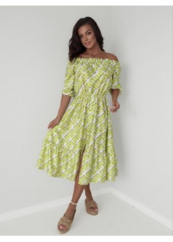 Sukienka Amia Limonkowa ze sklepu Lisa Mayo w kategorii Sukienki - zdjęcie 161091668