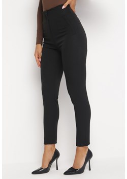 Czarne Spodnie z Wysokim Stanem i Długimi Nogawkami Nakote ze sklepu Born2be Odzież w kategorii Spodnie damskie - zdjęcie 161095677