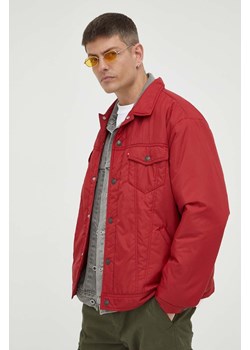 Levi&apos;s kurtka męska kolor czerwony przejściowa oversize ze sklepu ANSWEAR.com w kategorii Kurtki męskie - zdjęcie 161096066
