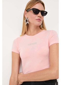 Rotate t-shirt damski kolor różowy ze sklepu ANSWEAR.com w kategorii Bluzki damskie - zdjęcie 161101435