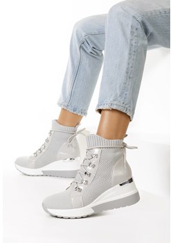 Szare sneakersy wysokie Midian ze sklepu Zapatos w kategorii Śniegowce damskie - zdjęcie 161186787