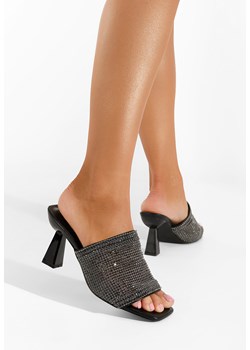 Czarne klapki damskie eleganckie Azelia ze sklepu Zapatos w kategorii Klapki damskie - zdjęcie 161186858