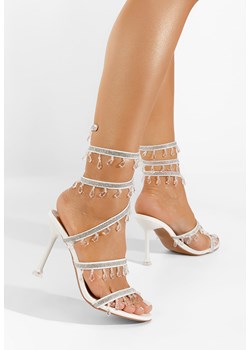 Białe sandały na szpilce Calisa ze sklepu Zapatos w kategorii Sandały damskie - zdjęcie 161187095