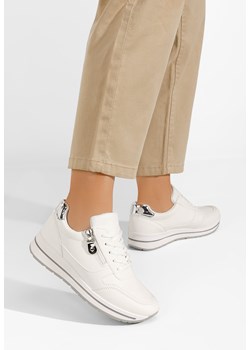 Białe sneakersy damskie Positeia ze sklepu Zapatos w kategorii Buty sportowe damskie - zdjęcie 161187255