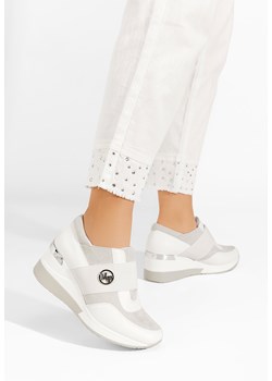 Białe sneakersy na koturnie Almona ze sklepu Zapatos w kategorii Buty sportowe damskie - zdjęcie 161187275