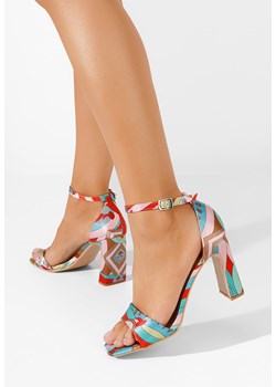 Wielokolorowy sandały na słupku Alixa ze sklepu Zapatos w kategorii Sandały damskie - zdjęcie 161187366