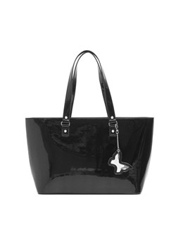 Cropp - Czarna torba shopper z zawieszką - czarny ze sklepu Cropp w kategorii Torby Shopper bag - zdjęcie 161189658