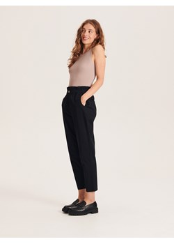 Reserved - Spodnie paperbag - czarny ze sklepu Reserved w kategorii Spodnie damskie - zdjęcie 161191238