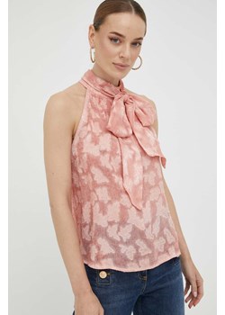Guess bluzka damska kolor różowy ze sklepu ANSWEAR.com w kategorii Bluzki damskie - zdjęcie 161192959
