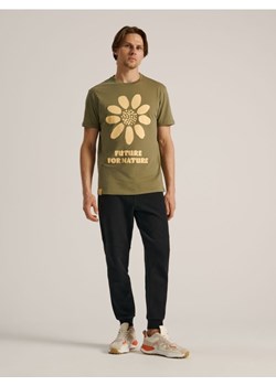 Sinsay - Koszulka z nadrukiem - zielony ze sklepu Sinsay w kategorii T-shirty męskie - zdjęcie 161207518