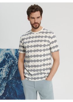 Sinsay - Koszulka z nadrukiem - kremowy ze sklepu Sinsay w kategorii T-shirty męskie - zdjęcie 161207616