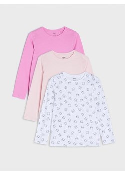Sinsay - Koszulki 3 pack - różowy ze sklepu Sinsay w kategorii Bluzki dziewczęce - zdjęcie 161207908