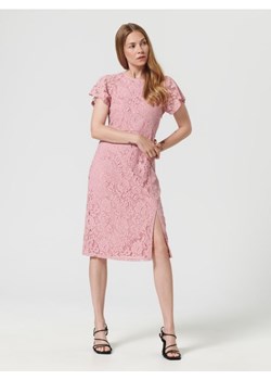 Sinsay - Sukienka midi z koronką - różowy ze sklepu Sinsay w kategorii Sukienki - zdjęcie 161207928