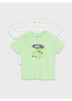 Sinsay - Koszulki 2 pack - zielony ze sklepu Sinsay w kategorii T-shirty chłopięce - zdjęcie 161208789