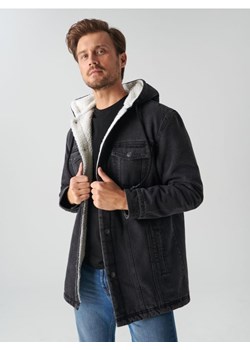 Sinsay - Kurtka jeansowa sherpa - szary ze sklepu Sinsay w kategorii Kurtki męskie - zdjęcie 161209089