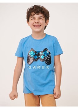 Sinsay - Koszulka z cekinami - mid blue ze sklepu Sinsay w kategorii T-shirty chłopięce - zdjęcie 161209209