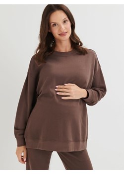 Sinsay - Bluza bawełniana MAMA - brązowy ze sklepu Sinsay w kategorii Bluzy ciążowe - zdjęcie 161209675