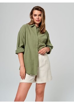 Sinsay - Koszula bawełniana - zielony ze sklepu Sinsay w kategorii Koszule damskie - zdjęcie 161210175