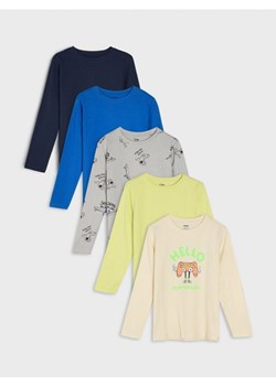 Sinsay - Koszulki 5 pack - kremowy ze sklepu Sinsay w kategorii T-shirty chłopięce - zdjęcie 161210335