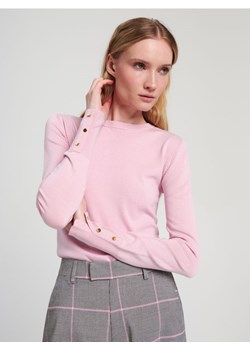 Sinsay - Sweter z ozdobnymi guzikami - różowy ze sklepu Sinsay w kategorii Swetry damskie - zdjęcie 161211006