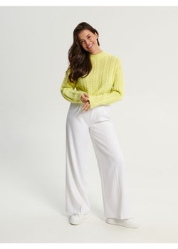 Sinsay - Sweter z ozdobnym splotem - żółty ze sklepu Sinsay w kategorii Swetry damskie - zdjęcie 161211039