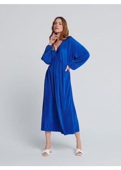 Sinsay - Sukienka midi prążkowana - niebieski ze sklepu Sinsay w kategorii Sukienki - zdjęcie 161211078