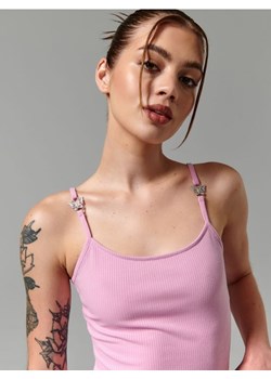 Sinsay - Top na ramiączkach - różowy ze sklepu Sinsay w kategorii Bluzki damskie - zdjęcie 161211265