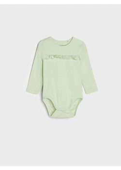 Sinsay - Body z falbanką - zielony ze sklepu Sinsay w kategorii Body niemowlęce - zdjęcie 161211578