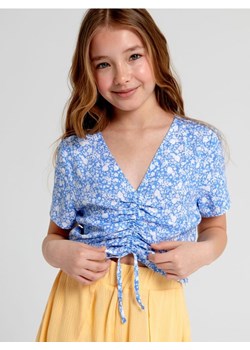Sinsay - Bluzka w kwiaty - błękitny ze sklepu Sinsay w kategorii Bluzki dziewczęce - zdjęcie 161211637