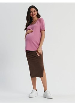 Sinsay - Koszulka bawełniana MAMA - różowy ze sklepu Sinsay w kategorii Bluzki ciążowe - zdjęcie 161211905