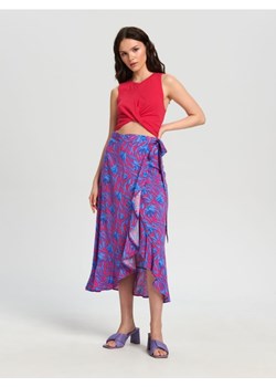 Sinsay - Spódnica midi z wiązaniem - różowy ze sklepu Sinsay w kategorii Spódnice - zdjęcie 161212545