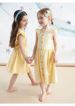 Sinsay - Sukienka z marszczeniami - żółty ze sklepu Sinsay w kategorii Sukienki dziewczęce - zdjęcie 161212696