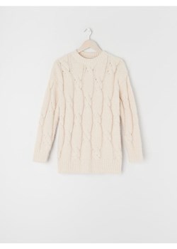 Sinsay - Sweter z ozdobnym splotem - kremowy ze sklepu Sinsay w kategorii Swetry damskie - zdjęcie 161212796