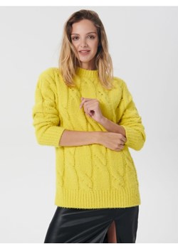 Sinsay - Sweter z ozdobnym splotem - zielony ze sklepu Sinsay w kategorii Swetry damskie - zdjęcie 161212797