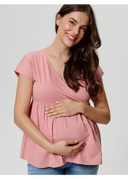 Sinsay - Bluzka z krótkimi rękawami - różowy ze sklepu Sinsay w kategorii Bluzki ciążowe - zdjęcie 161213067