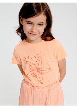 Sinsay - Koszulka z nadrukiem - pomarańczowy ze sklepu Sinsay w kategorii Bluzki dziewczęce - zdjęcie 161213085