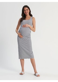 Sinsay - Sukienka midi w paski MAMA - wielobarwny ze sklepu Sinsay w kategorii Sukienki ciążowe - zdjęcie 161213495