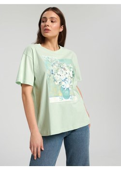 Sinsay - Koszulka z nadrukiem - niebieski ze sklepu Sinsay w kategorii Bluzki damskie - zdjęcie 161213636