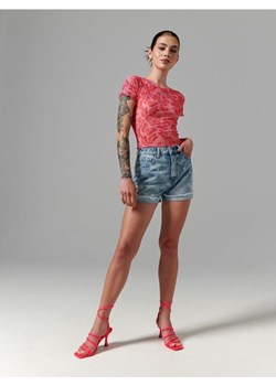 Sinsay - Koszulka ze wzorem - różowy ze sklepu Sinsay w kategorii Bluzki damskie - zdjęcie 161213679