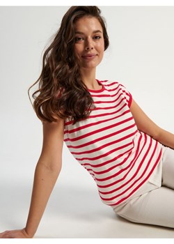 Sinsay - Koszulka bawełniana - czerwony ze sklepu Sinsay w kategorii Bluzki damskie - zdjęcie 161213878