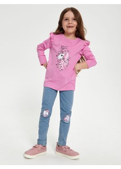 Sinsay - Koszulka z falbankami - różowy ze sklepu Sinsay w kategorii Bluzki dziewczęce - zdjęcie 161213945