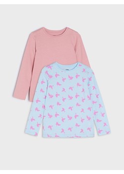 Sinsay - Koszulki 2 pack - różowy ze sklepu Sinsay w kategorii Bluzki dziewczęce - zdjęcie 161214027