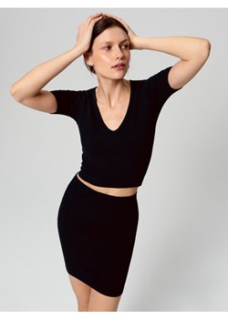 Sinsay - Spódnica mini prążkowana - czarny ze sklepu Sinsay w kategorii Spódnice - zdjęcie 161214356